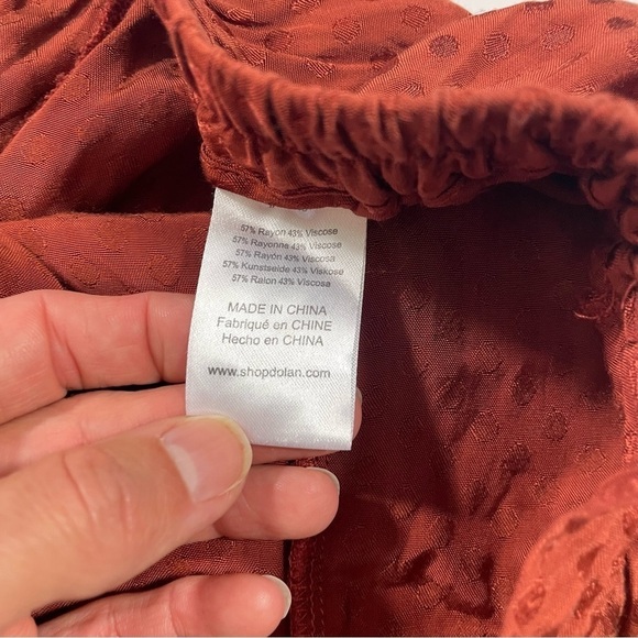 Dolan Left Coast Wide Leg Satin Pants Crop Polka Dots - Picture 4 of 9